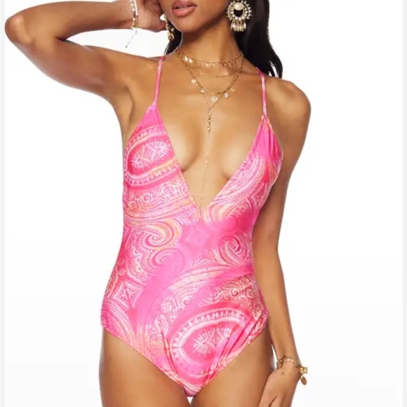 Ramy Brook Women's Reversible Printed Zuma One Piece Swimsuit Size M - Picture 1 of 12